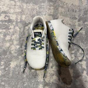 NOBULL White Sneakers with Floral Accents